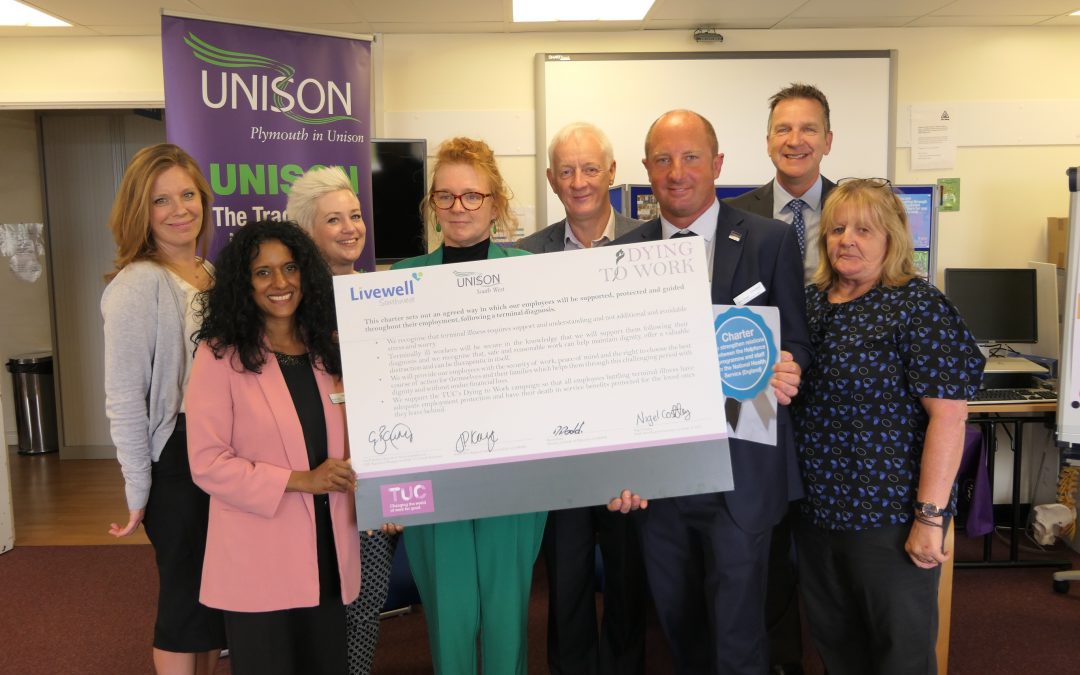 Livewell Southwest signs up to Dying to Work and Helpforce charters