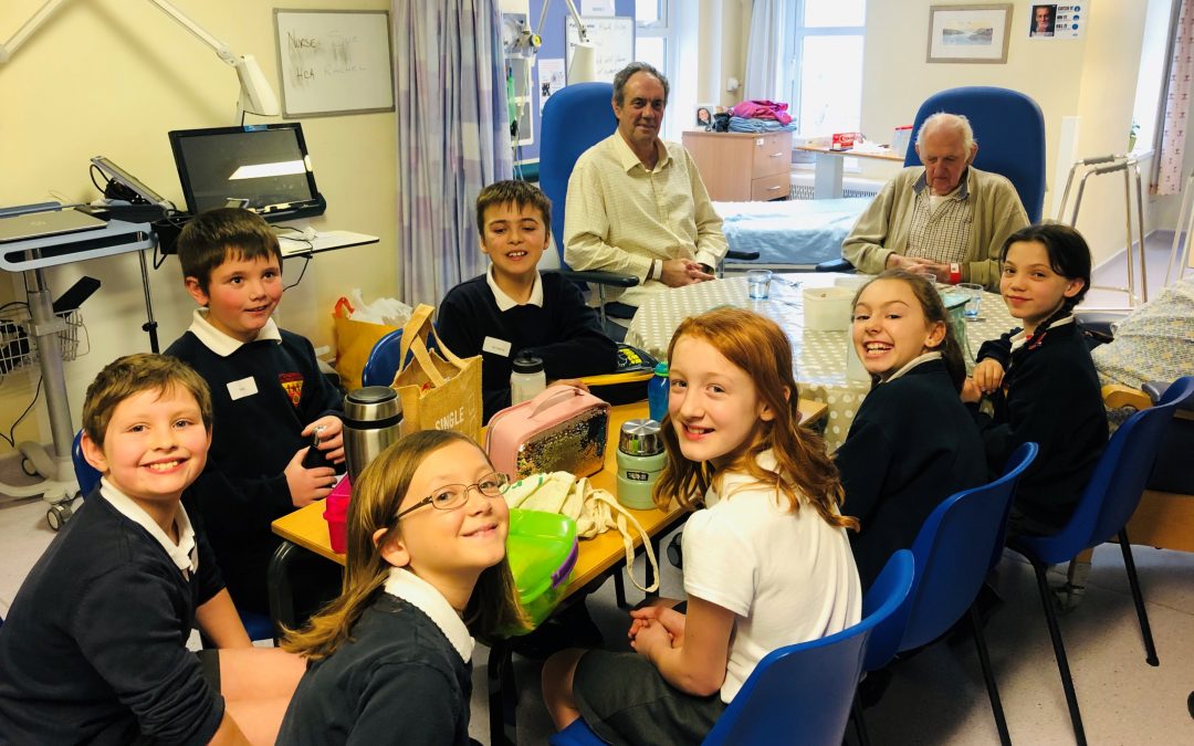 Children have their lessons on the ward