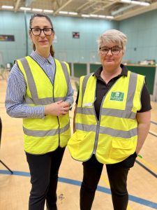 Two women in hi-viz