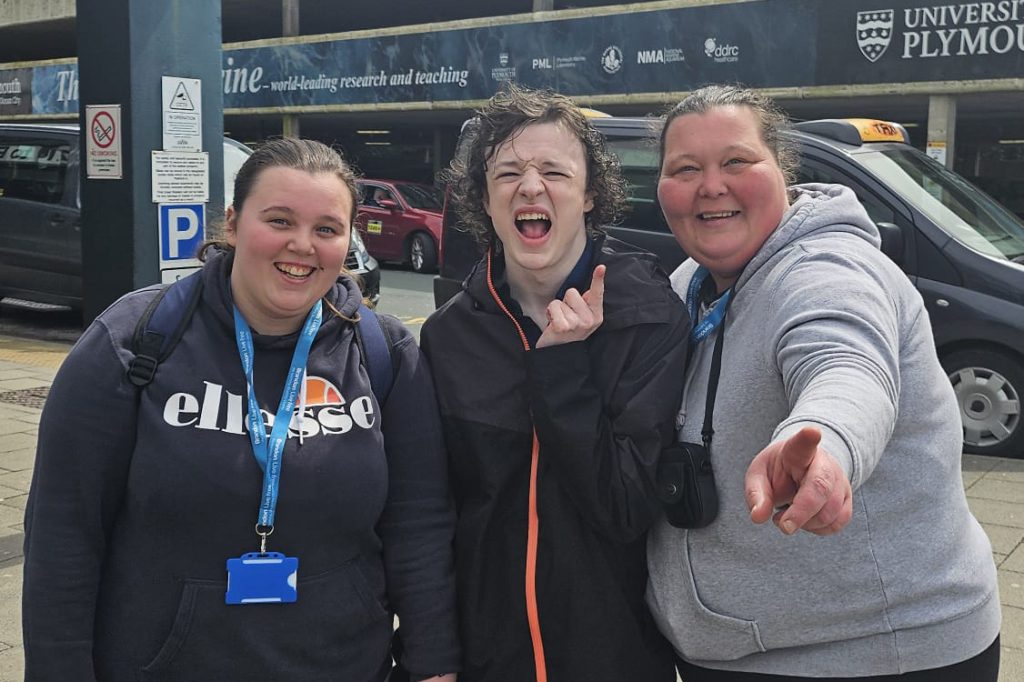 Luke on a daytrip with carers