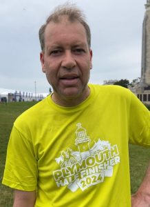 Man in yellow t-shirt