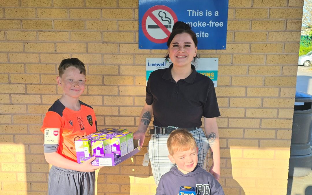 Young footballers in Plymouth make heart-warming Easter donation to mental health wards