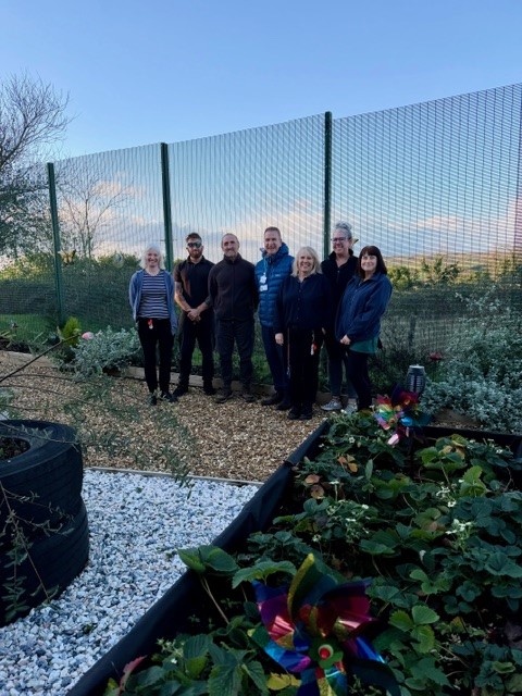 Staff and patients transform wasteland at Lee Mill Hospital into therapeutic garden thanks to epic challenge by former  Plymouth Argyle player