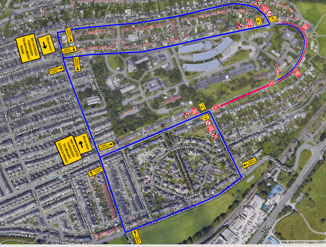Essential maintenance work will be carried out on Beaumont Road on Monday 9 February (09:30-15:00 - circumstances and weather permitting).